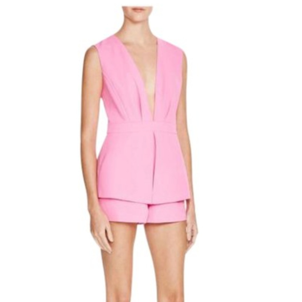 Mustard Seed Deep V Pink Romper/Jumpsuit